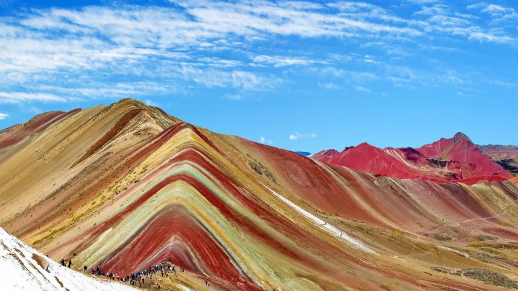 The Rainbow Mountain (Vinicunca) in Peru.
